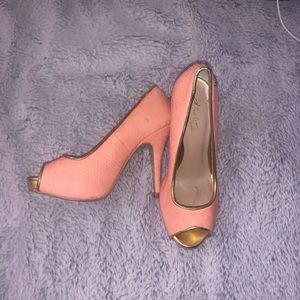 Peach shoes